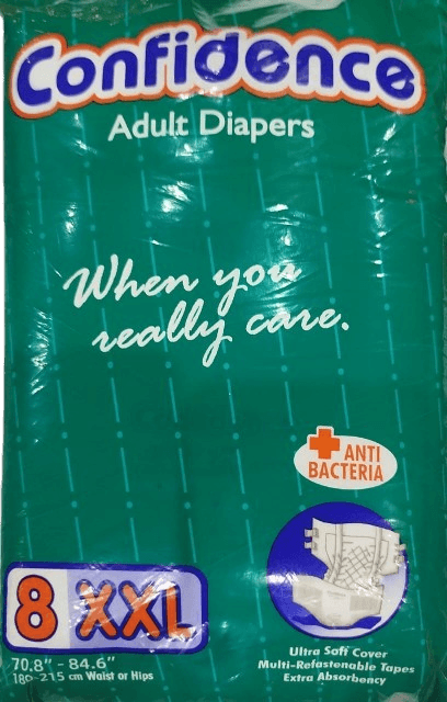 CONFIDENCE ADULT DIAPERS XXL 8S