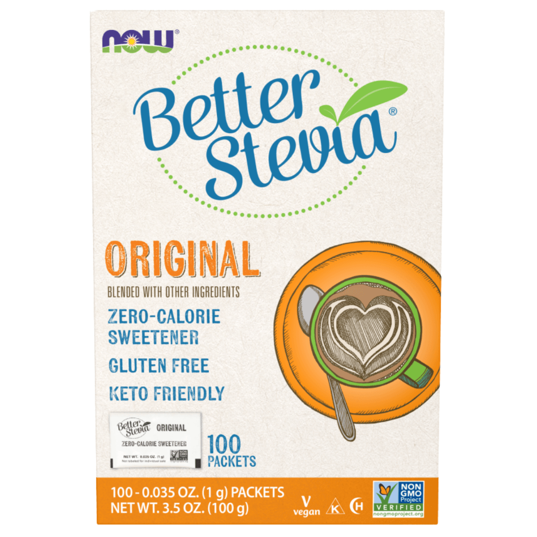 NOW BETTER STEVIA ZERO CALORIES SWEETENER SACHETS 100'S