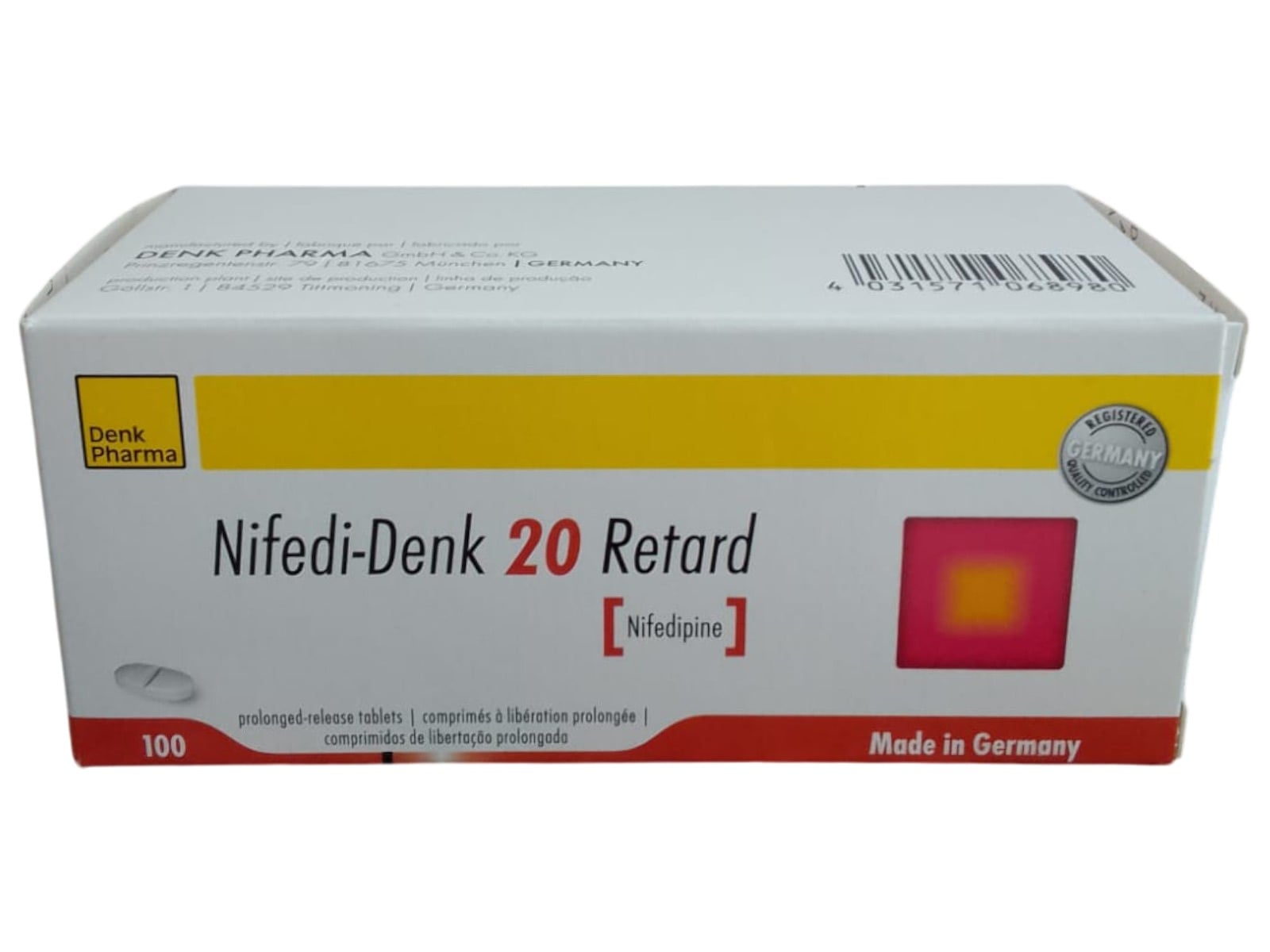 NIFEDIDENK 20MG RETARD 100S