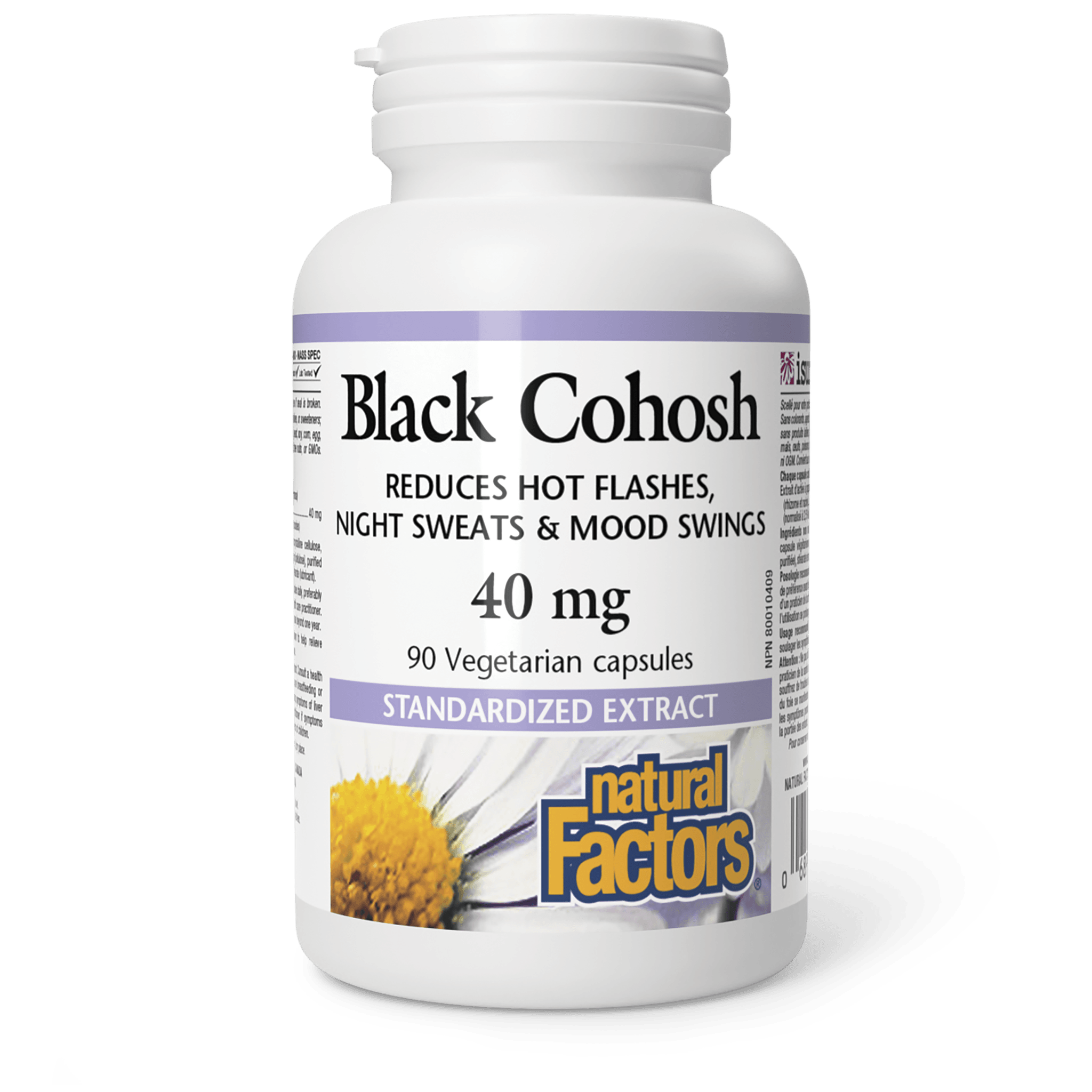 NATURAL FACTORS BLACK COHOSH 40MG 90VEGETERIAN CAPSULES