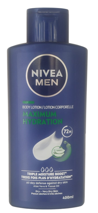 NIVEA MEN MAXIMUM HYDRATING LOTION 400ML