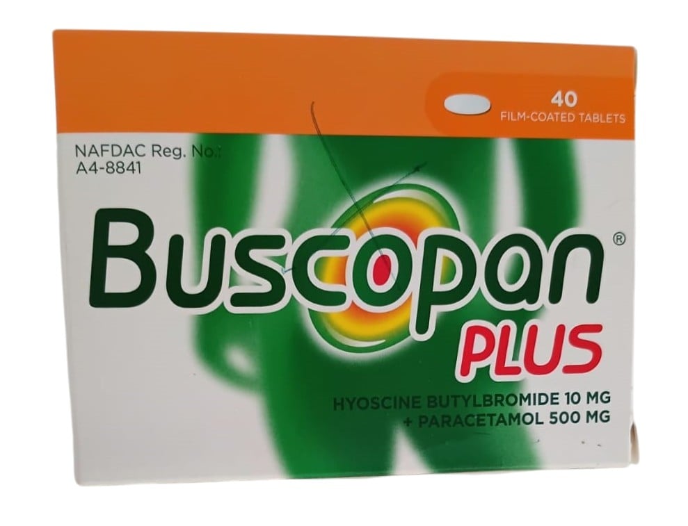 BUSCOPAN PLUS TABLETS, 40 COUNT