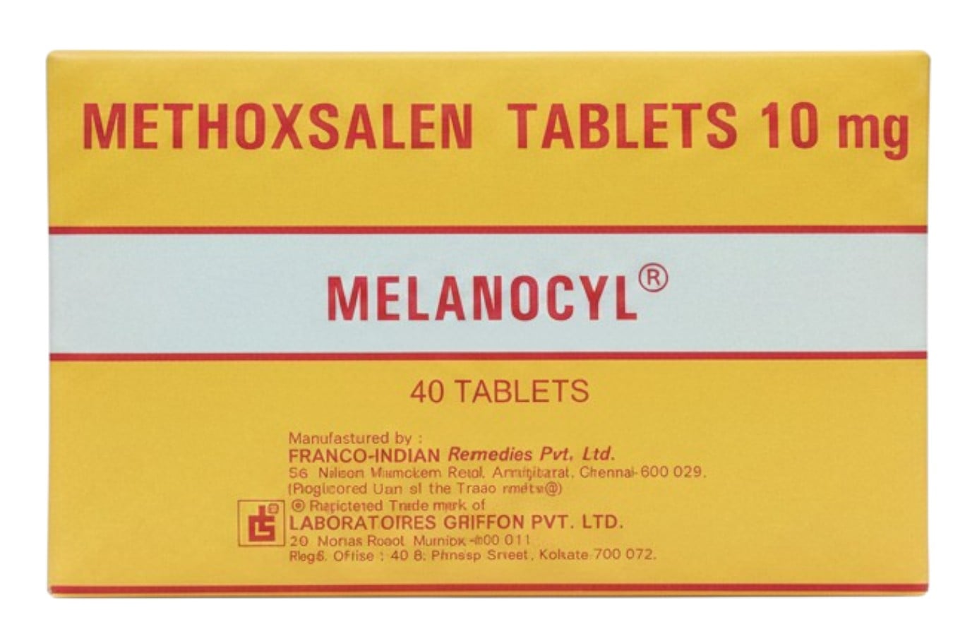 MELANOCYL (METHOXSALEN) 10MG TABS