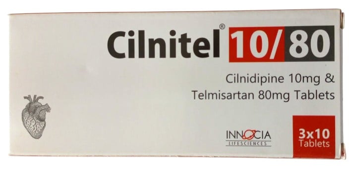 CILNITEL 10MG/80MG TABLETS 30'S