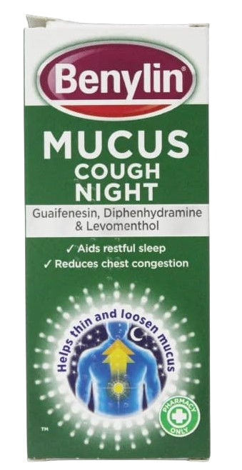 BENYLIN MUCUS COUGH NIGHT SYRUP 150MLS
