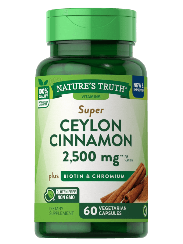 NATURES TRUTH CINNAMON 2500 BIOTIN & CHROMIUM 60'S