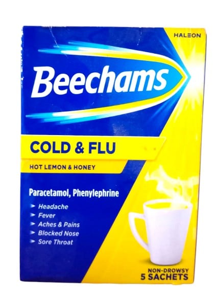 Beechams Hot Lemon & Honey Sachets, 5 Pack