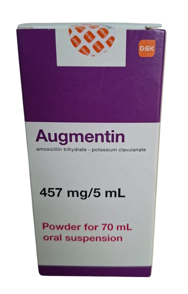 AUGMENTIN 457MG/5ML POWDER FOR SUSPENSION  70ML