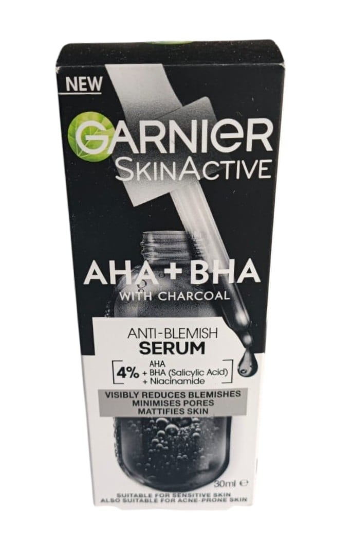 GARNIER AHA+BHA ANTI-BLEMISH CHARCOAL SERUM
