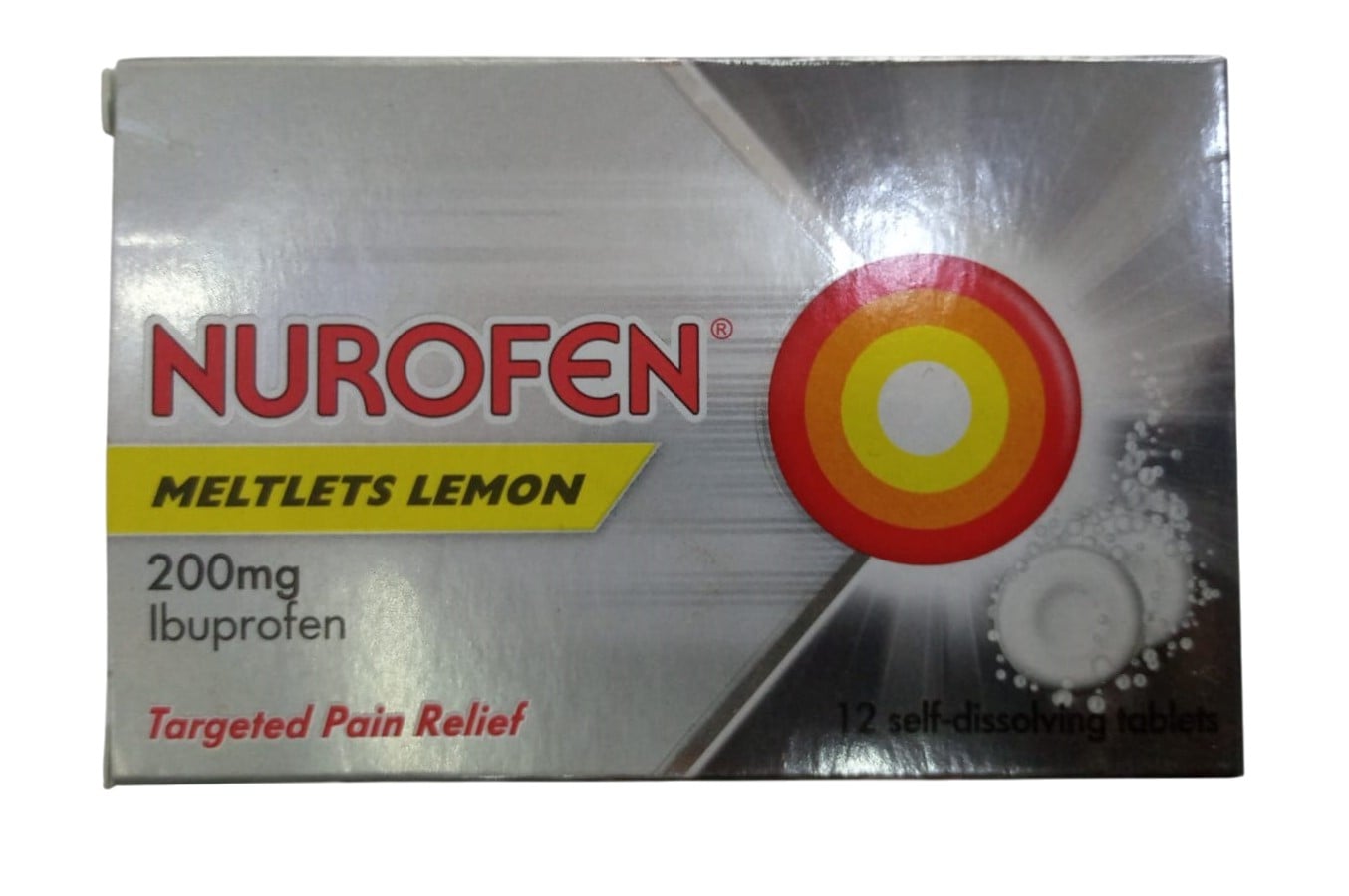 NUROFEN MELTLETS LEMON 200MG TABS 12S