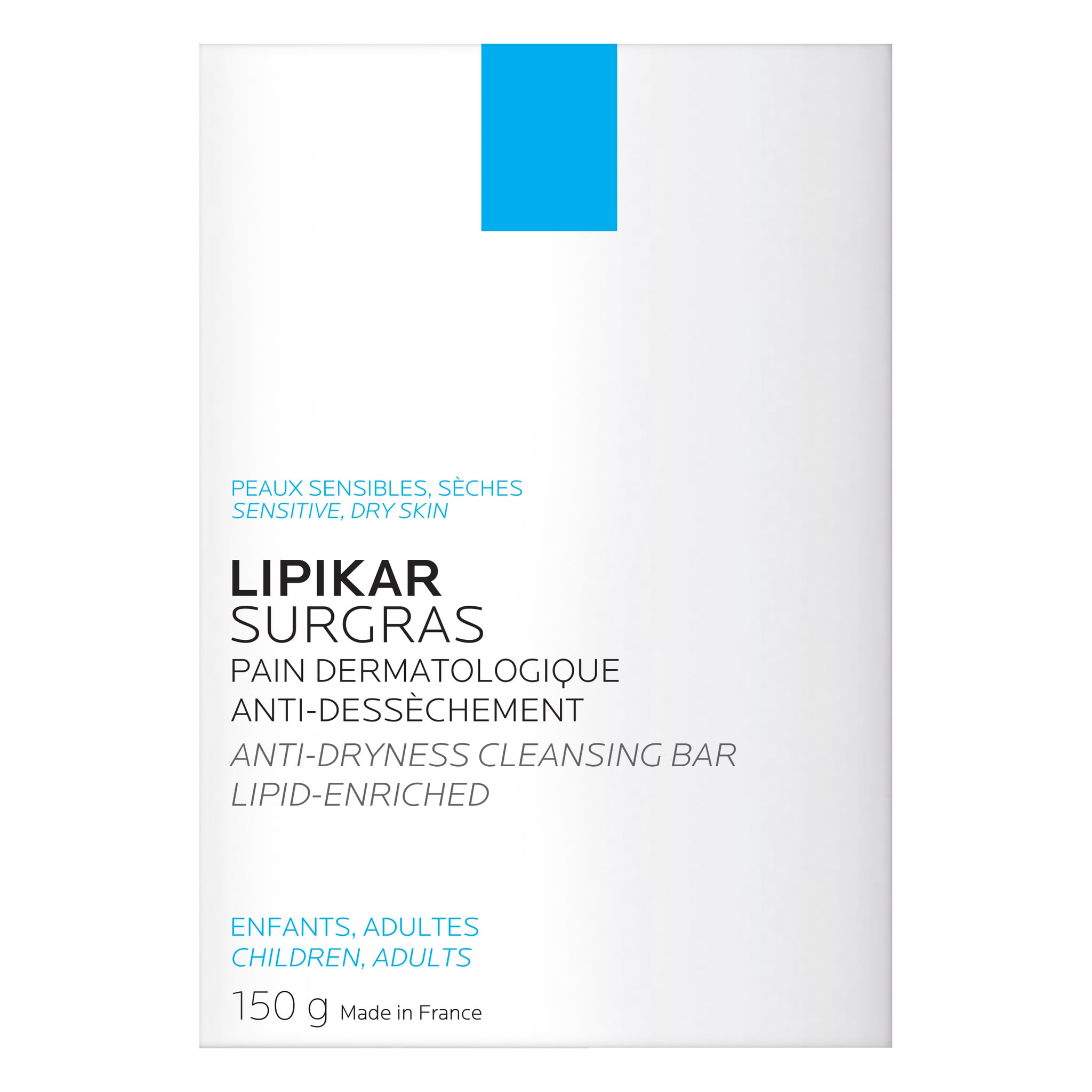 LA-ROCHE LIPIKAR SURGRAS ANTI DRYNESS CLEASING BAR 150G