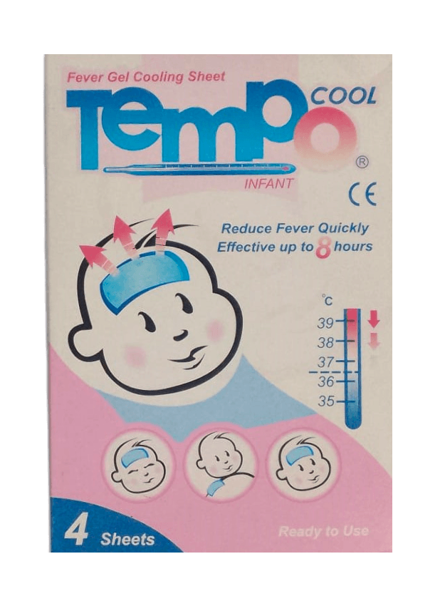 TEMPO COOL FEVER GEL COOLING SHEET (INFANT) 4'S