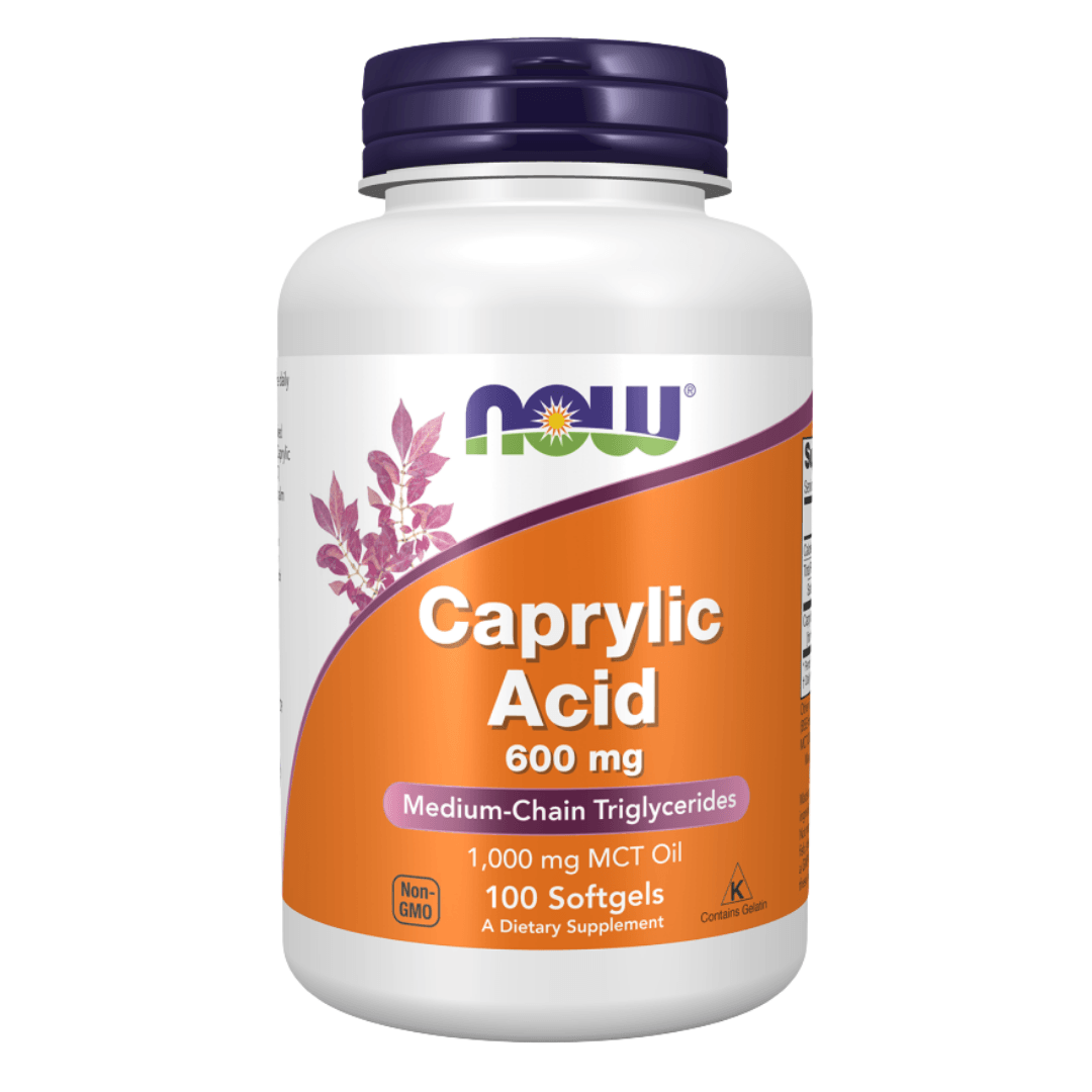 NOW CAPRYLIC ACID 600MG 100SOFTGELS
