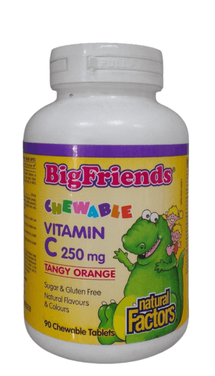 NATURAL FACTORS BIG FRIENDS CHEWABLE VITAMIN C 250MG 90'S