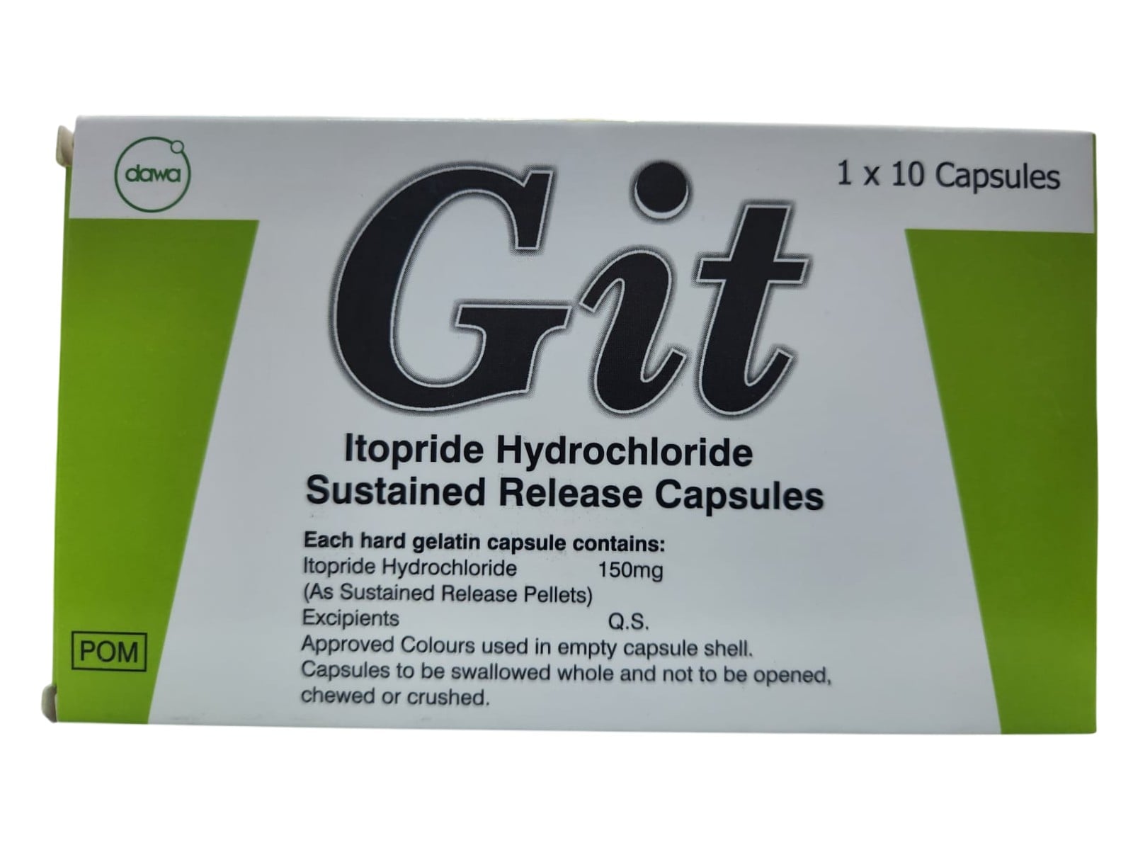 GIT CAPS 150MG 10"s