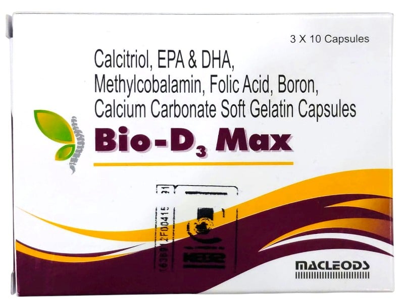 BIO D3 MAX CALCITROL/EPA/DHA/METCOBAL/FOLATE/Ca 30S