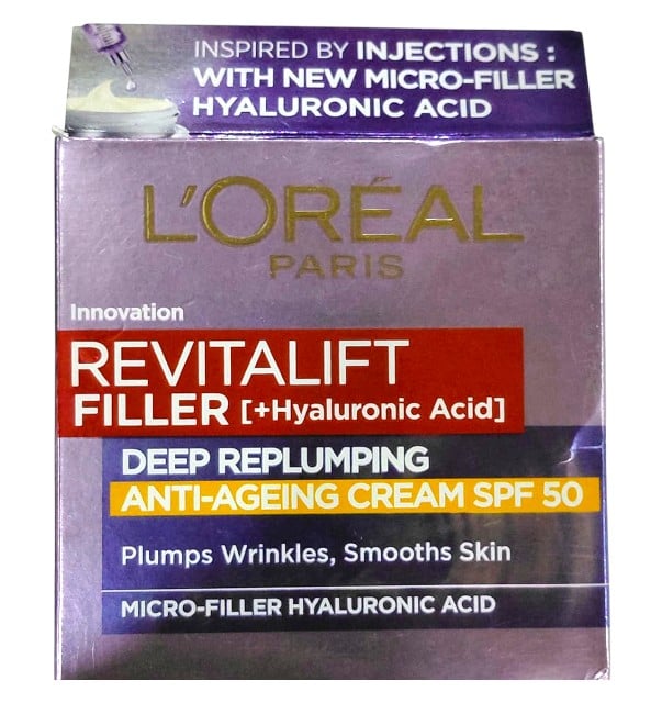 LOREAL REVITALIFT FILLER DEEP REPLUMPING ANTI AGING DAY CREAM 50ML
