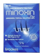 Brookes Minoxin Plus 5% Hair Regrowth Solution, 60ml