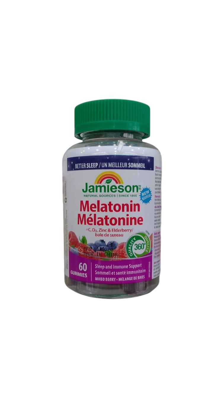 JAMIESON MELATONIN 5MG GUMMIES+VIT C +VIT D3+ZINC+ELDERBERRY60'S