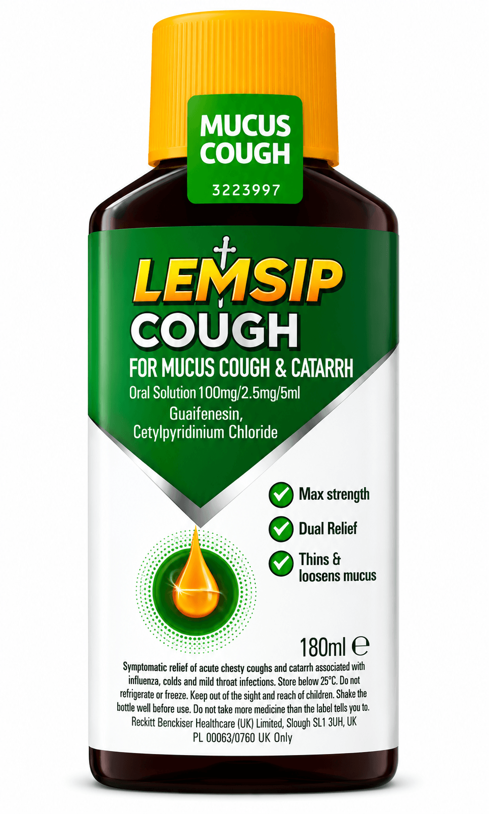 LEMSIP COUGH FOR MUCUS COUGH AND CATARRH ML 180ML