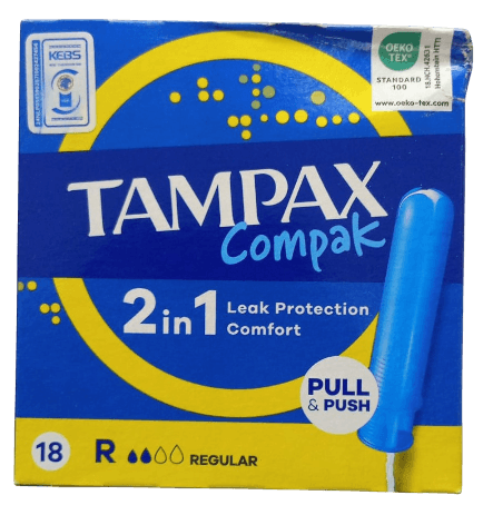 TAMPAX PEARL COMPAK TAMPONS, 18 COUNT