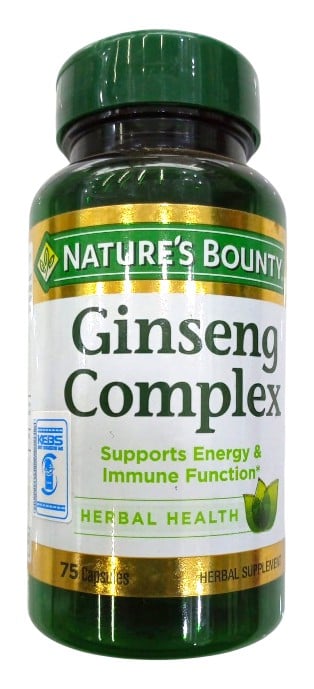 NATURES BOUNTY GINSEN COMPLEX CAPSULES 75S