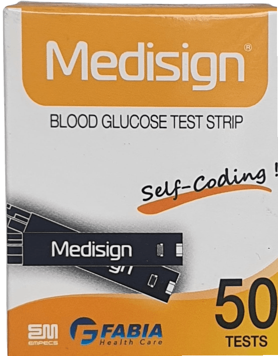 MEDISIGN GLUCOSE TEST STRIPS 50'S