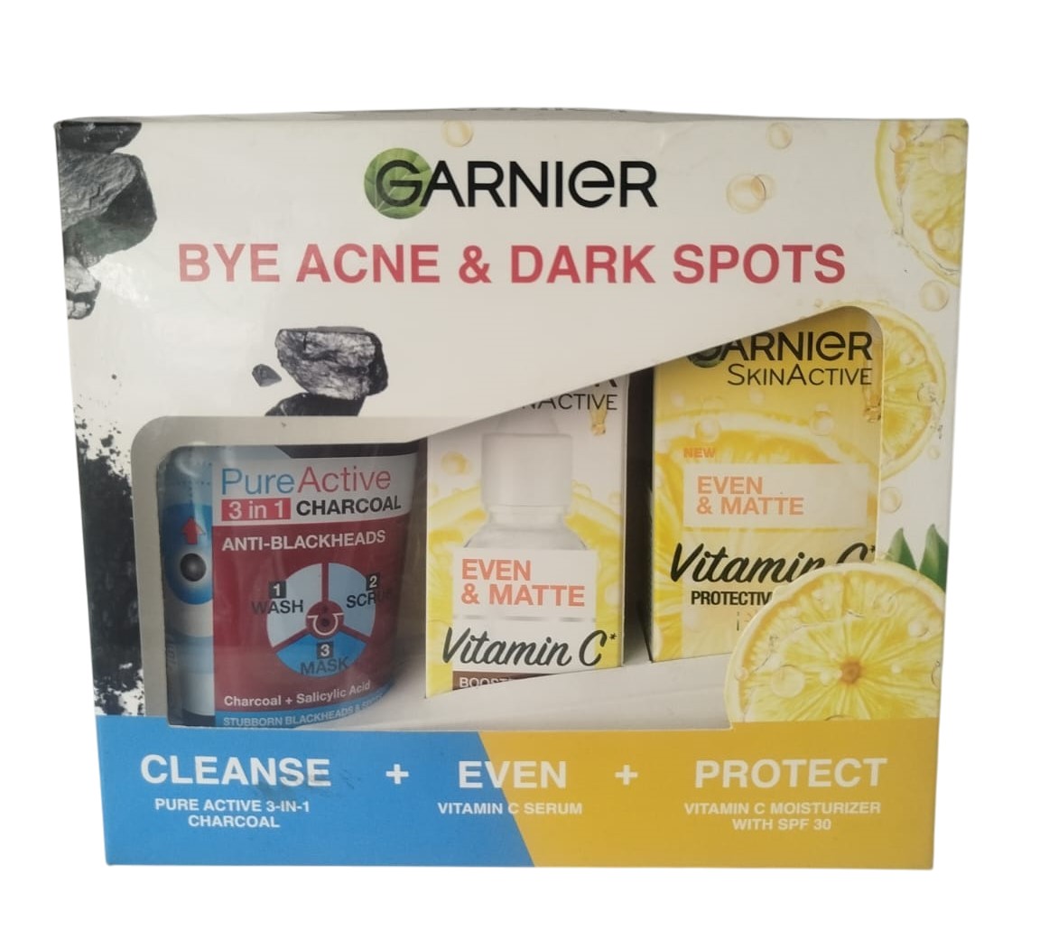 GARNIER BYE ACNE & DARK SPOTS KIT 280G