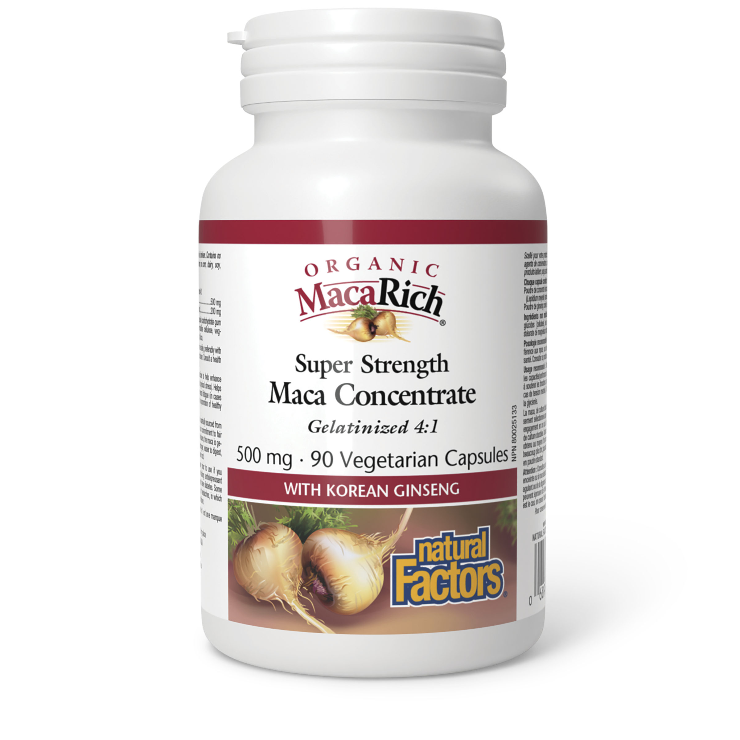 NATURAL FACTORS MACA CONCENTRATE 500MG 90VEGETERIAN CAPSULES