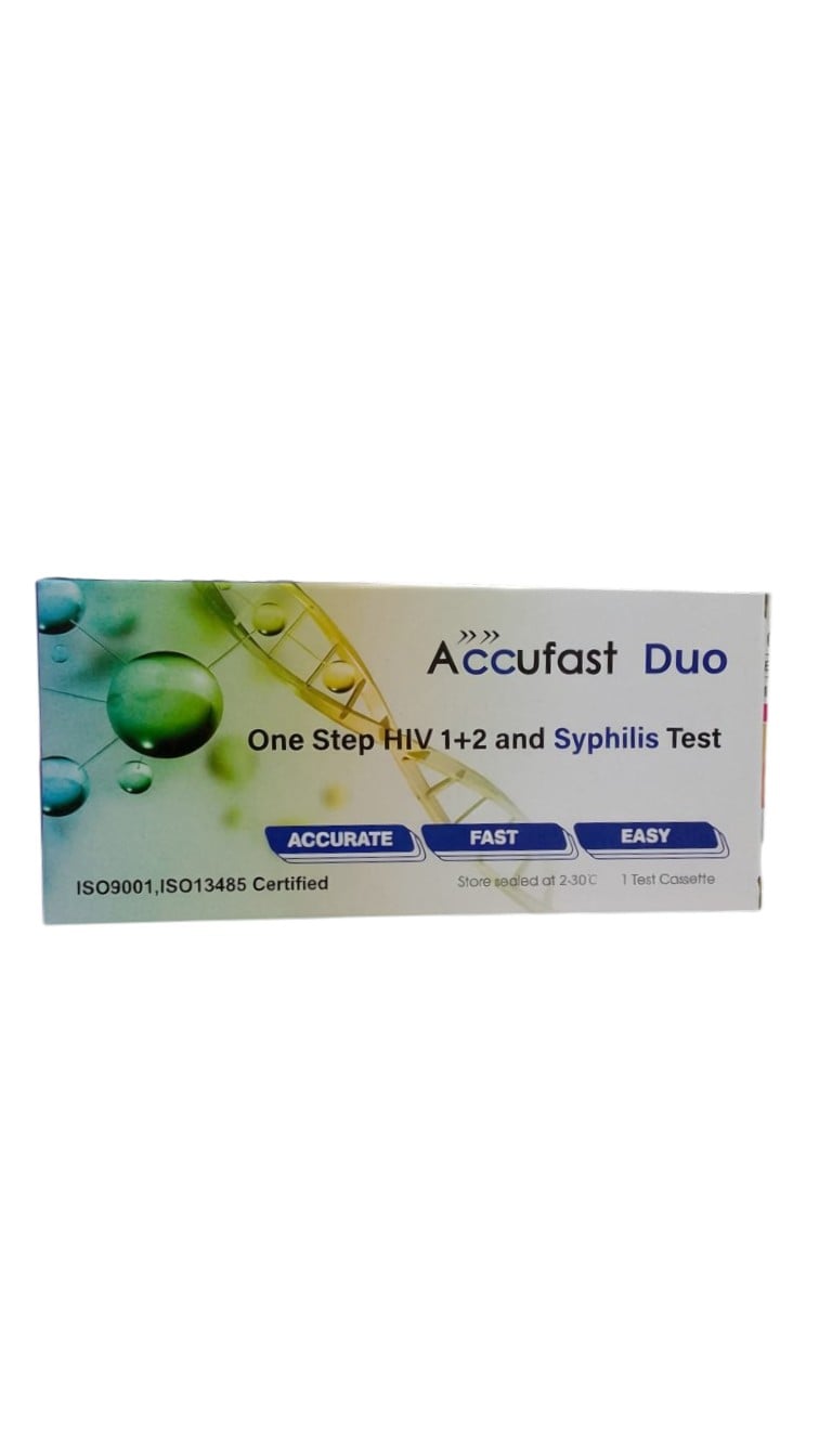 ACCUFAST DUO ONE STEP HIV 1 2 AND SYPHILIS TEST