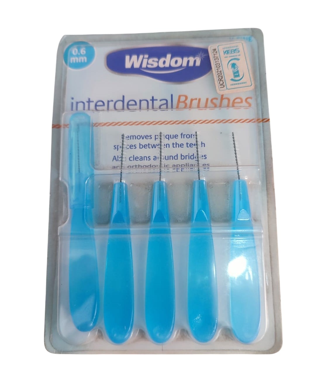 WISDOM INTERDENTAL BRUSHES 0.6MM BLUE PROFLEX