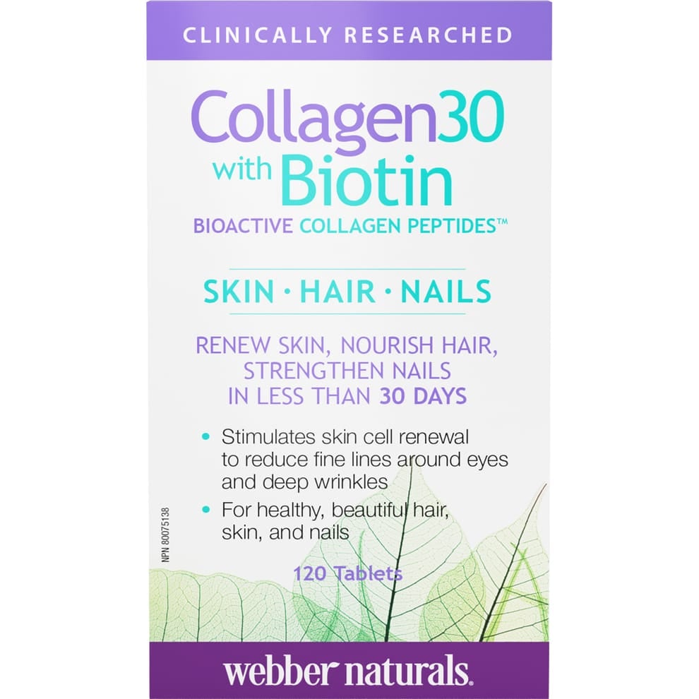 WEBBER NATURALS COLLAGEN30 WITH BIOTIN TABLETS 120'S