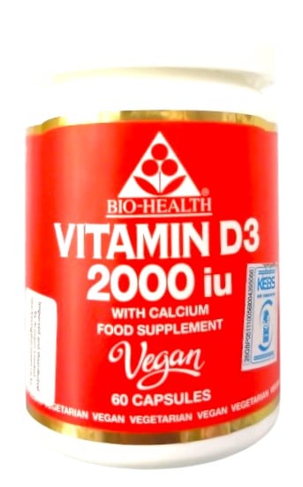 BIO HEALTH VITAMIN D3 2000IU CAPSULES 60'S