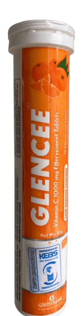 GLENCEE Vitamin C Effervescent Tablets, 20 Pack