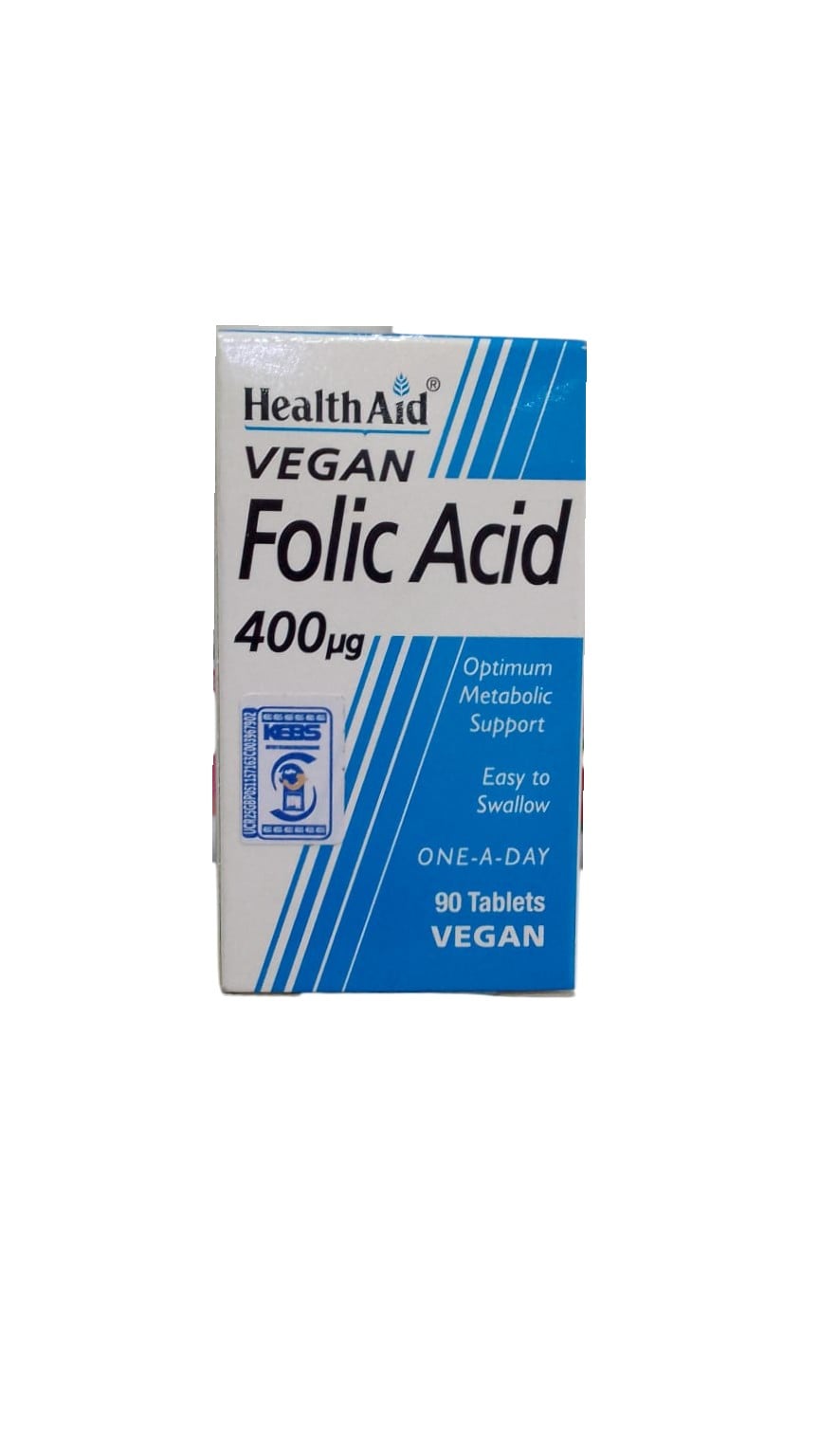 HEALTHAID VEGAN FOLIC ACID 400UG 90 TABS