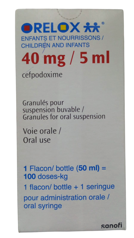 ORELOX (CEFPODOXIME) 40MG/5ML GRANULES FOR SUSPENSION 50ML
