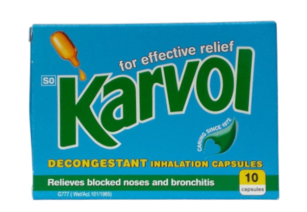 Karvol Decongestant Inhalation Capsules, 10 Count