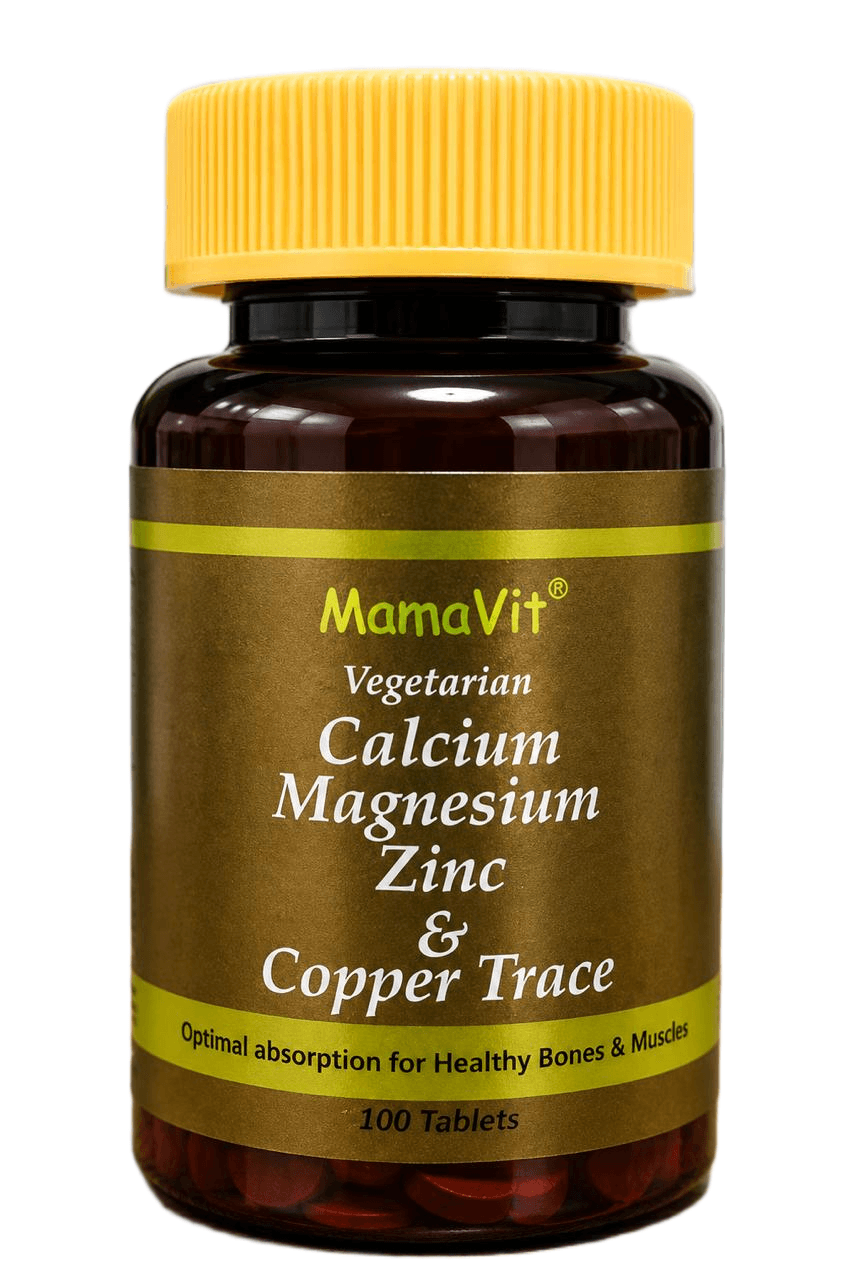 MAMAVIT CALCIUM MAGNESIUM ZINC AND COPPER TRACE 100 TABS