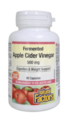 NATURAL FACTOR  APPLE CIDER 500MG 90CAPS