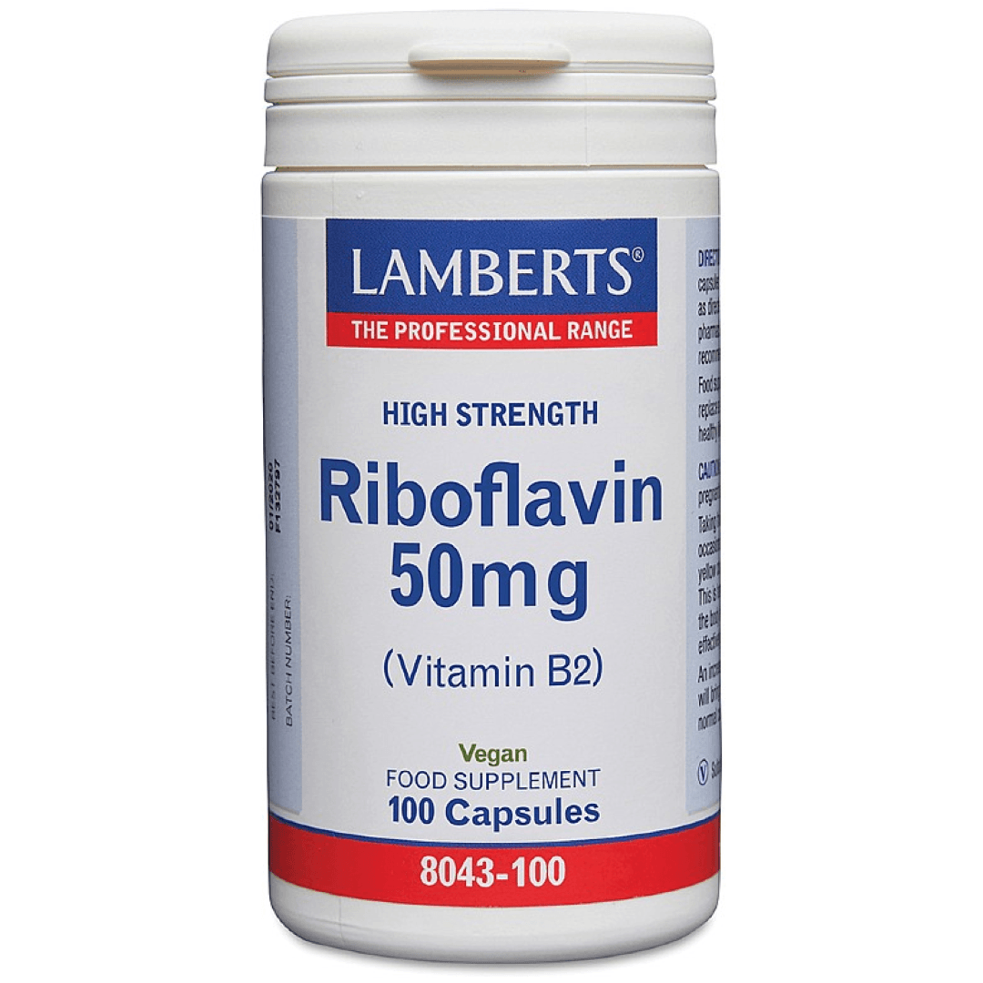 LAMBERTS RIBOFLAVIN 50MG VITAMIN B2(RIBOFLAVIN) CAPS 100CAPSULES