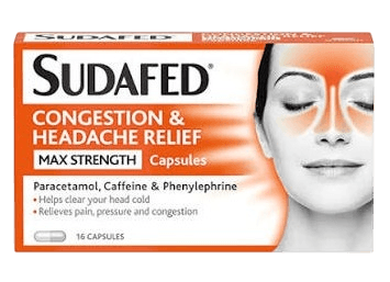 SUDAFED CONGESTION HEADACHE MAX STRENTH  16'S