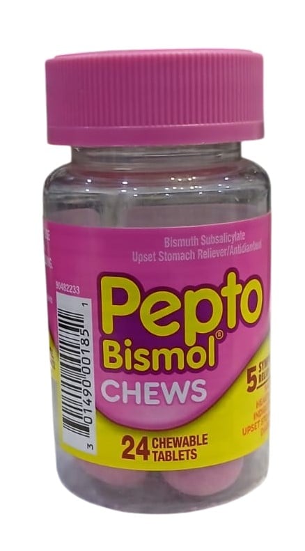 PEPTO BISMOL CHEWABLE TABLETS 24S(TIN)