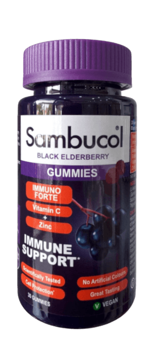 SAMBUCOL GUMMIES IMMUNO FORTE VITAMIN C +ZINC (ADULT)