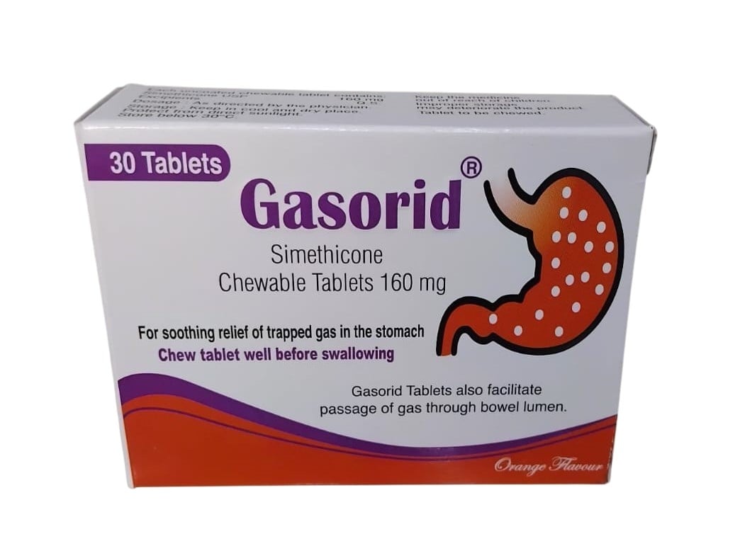 GASORID[SIMETHICONE] 160MG TABS 30'S