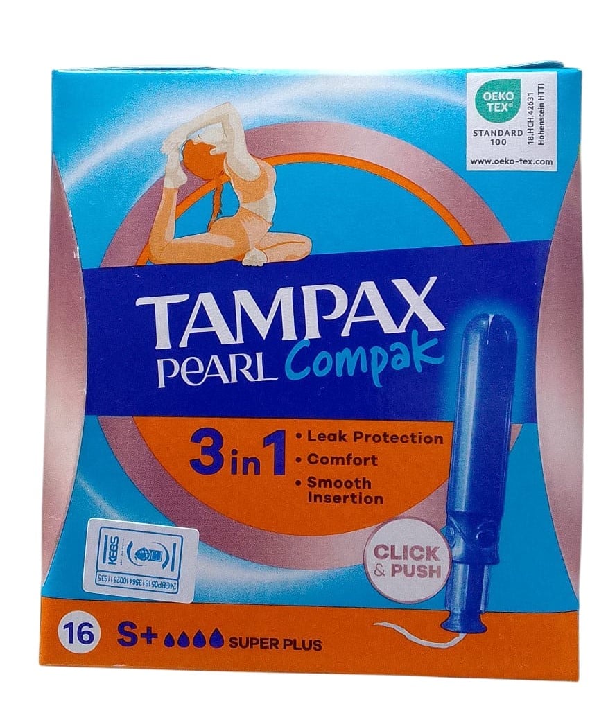 TAMPAX COMPAK PEARL SUPER PLUS 16S