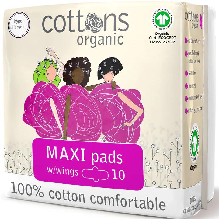 COTTONS ORGANIC MAXI PADS 10