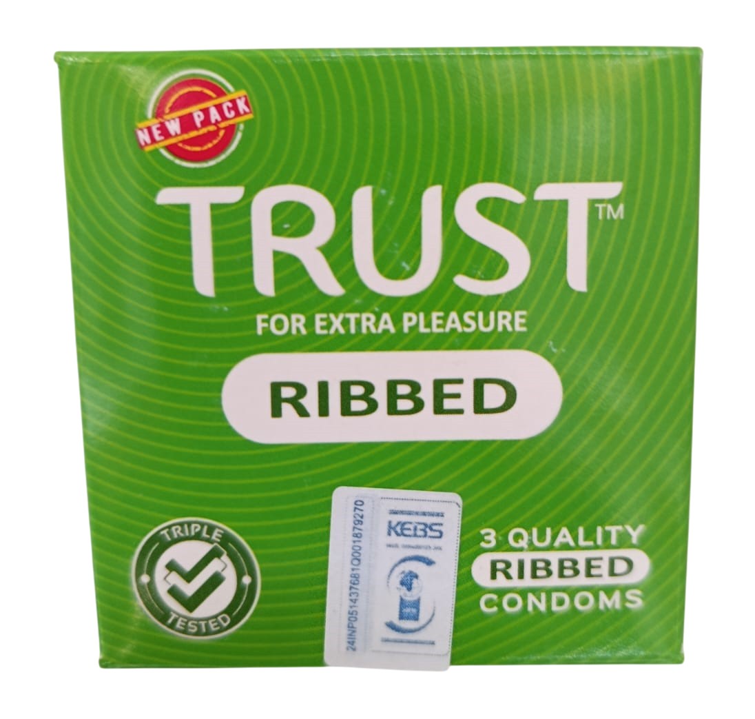 TRUST RIBBED CONDOMS 24'S