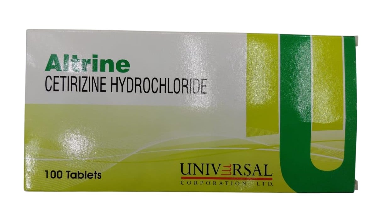 ALTRINE 10MG (CETRIZINE) TABS 100'S