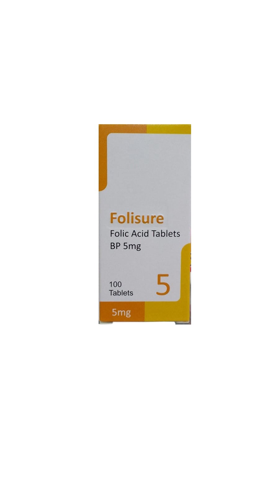 FOLISURE FOLIC ACID TABS BP 5MG 100S