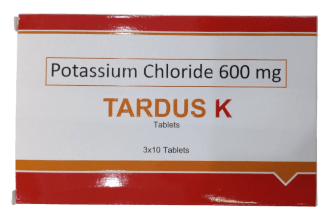 TARDUS K (POTASSIUM CHLORIDE) 600MG TABLETS 30'S